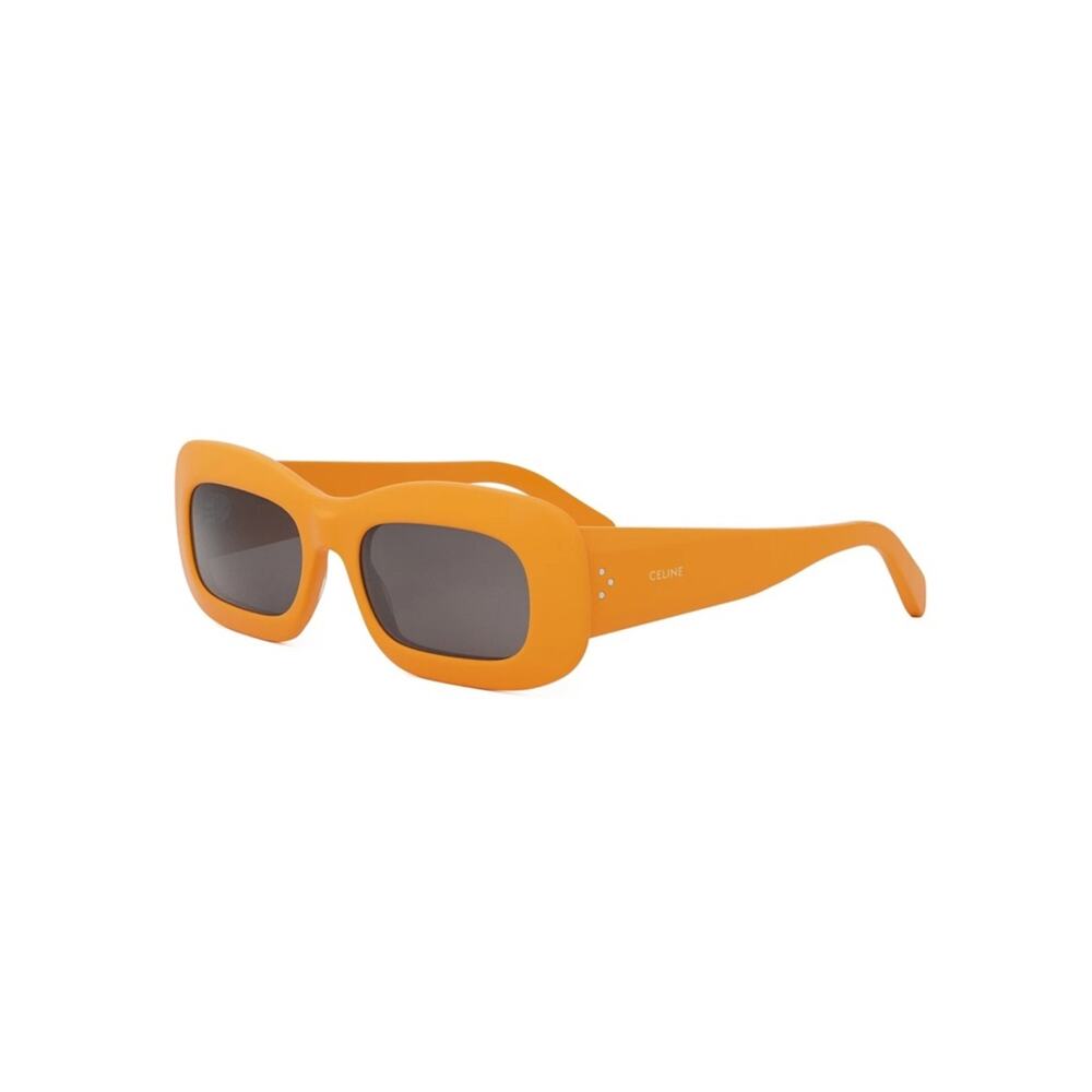 NEW!! Celine CL40294I 42A Orange Rectangular Sunglasses Dark Lenses Authentic - Picture 2 of 8